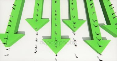 3d oku yürüyüş 4 k iş adamları.