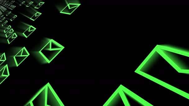 4k, fond de l'enveloppe E-mail, courrier volant, futur écran technique .