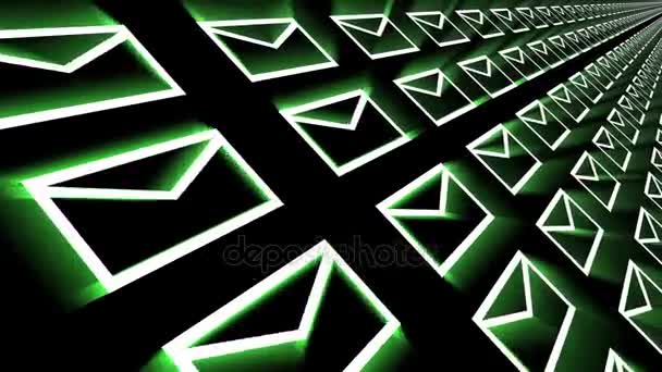 4k, fond de l'enveloppe E-mail, courrier volant, futur écran technique .