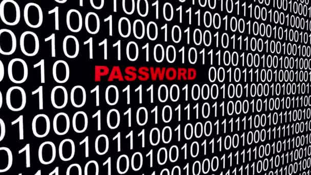 4k, code source binaire, mot de passe, affichage numérique des données, arrière-plan technologique futur .