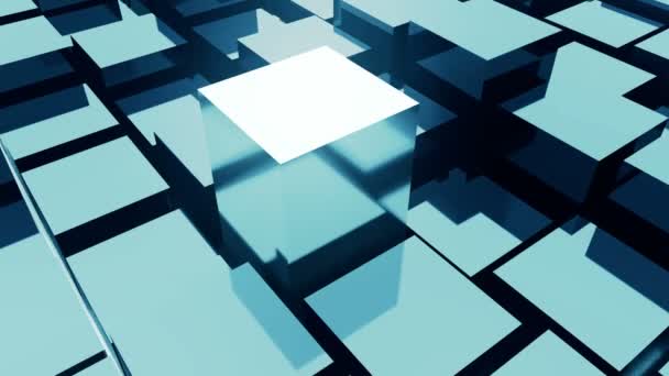 4k, abstrait 3d cubes en métal animation fond . — Video