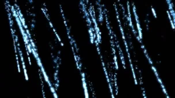 4 k abstracte Vuurwerk explosie vallen, bombardementen meteoor meteorieten waterlijn. — Stockvideo