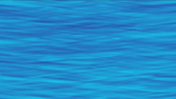 4 k blauw water Golf achtergrond, lake rivier stream oppervlak, vloeibare rimpel zee oceaan — Stockvideo