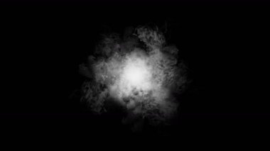 4 k bulutlar sis duman alanı, gaz Buhar havai fişek parçacıklar arka plan tünel.