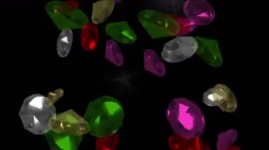 4 k düşüyor taşlar elmas takı kristal değerli taşlar, zengin mineral zenginlik.