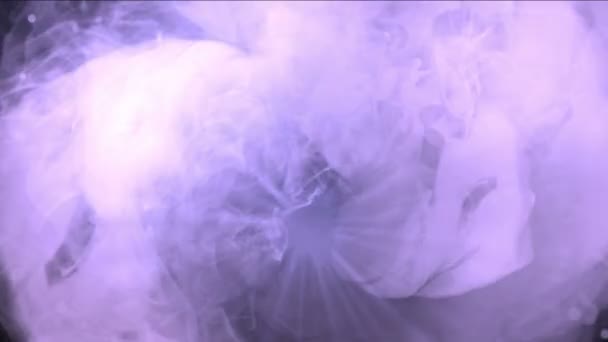 4 k 폭발 플래시 에너지, 구름 안개 시작 연기, 화재 가스 불꽃 입자 — 비디오