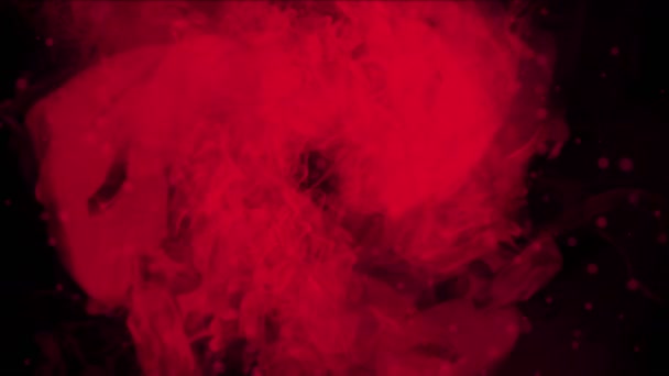 4k Explosion Blutenergie, Wolken Nebel spritzt Rauch, Feuergas Feuerwerkspartikel — Stockvideo