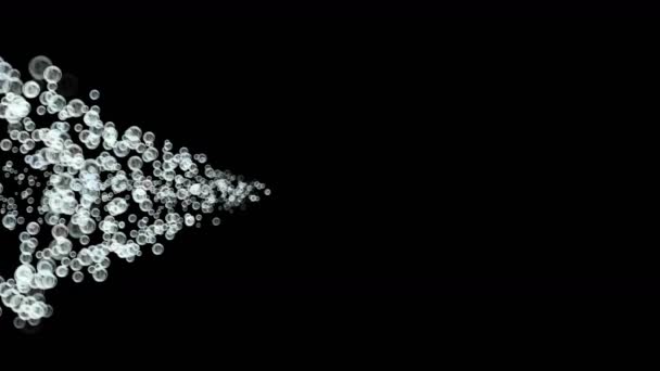 4 k 抽象花火水ドット背景、バブルの粒子、細菌ブリスター. — ストック動画
