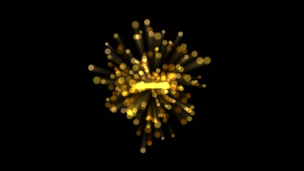 4 k パワー爆発光線技術エネルギー魔法の塵花火粒子背景. — ストック動画