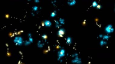 4 k soyut yangın havai fişek parçacık arka plan, füzeler zemin.