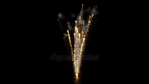 4 k abstracte vlam vuurwerk achtergrondkleur, vakantie explosie deeltje achtergrond — Stockvideo