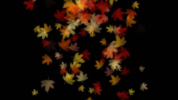 Feuille d'érable 4k laisser tomber & lumière fusée éclairante, automne automne romantique particule artistique .