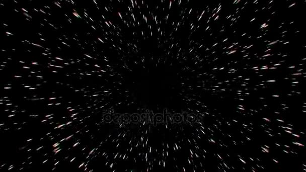 Particules d'explosion 4k dans l'Univers, balle volant dans l'espace .