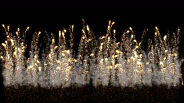 4k abstrato fumaça chama fogo de artifício fundo, feriado explosão partícula pano de fundo — Vídeo de Stock