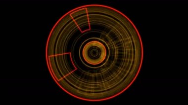 4 k döndürme teknik Gps arka plan, yazılım paneli ve Radar tarama.