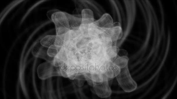 4k Абстрактные нейроны мозговой штурм, дым туман туман загрязнения, сетка шелка сетки кокона . — стоковое видео