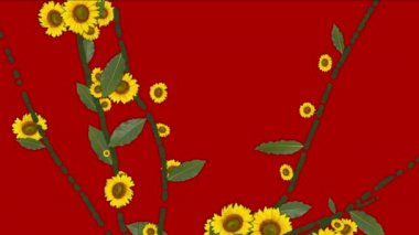 4 k artan bahar daisy kış Yasemin çiçek dalları bitki örtüsü bitki.