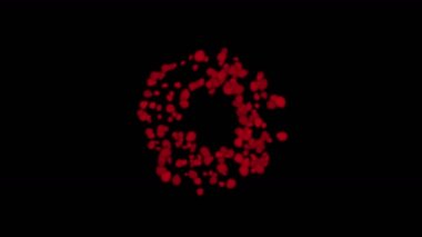 4 k gül yaprakları çelenk düğün Valentine's gün arka plan.