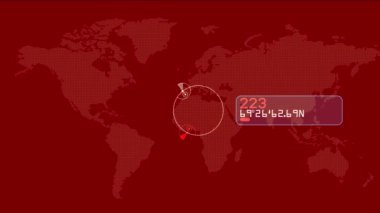 4 k küresel Gps veri earth harita askeri radar Gps navigasyon arayüzü tespit.