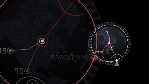 Carte de la ville terrestre GPS 4k interface de navigation d'écran GPS radar militaire .