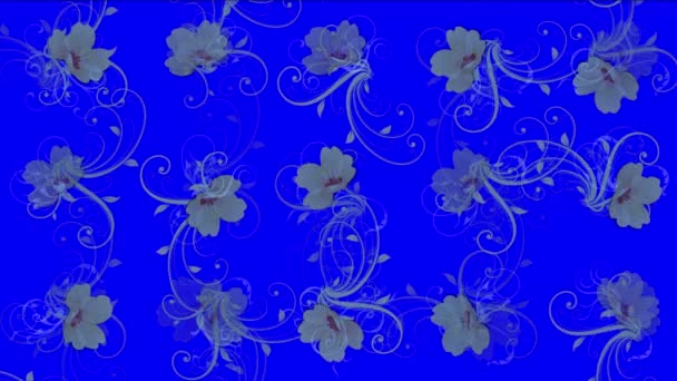 4 k bloemblaadjes patroon achtergrond. — Stockvideo