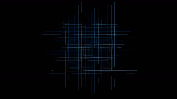 4k Abstract tech power lines grid, virtual computer electric circuit background . — Vídeo de Stock