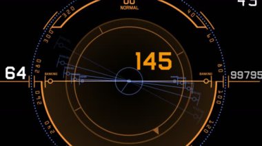 4 k Radar Gps sinyali teknoloji perde göstermek, bilim bilim-kurgu veri bilgisayar gezinti