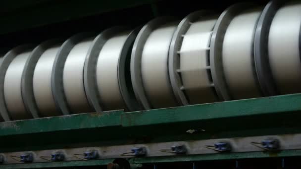 Reeling machine in operation. — Stock Video