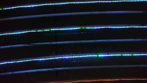 Bakgrunn for blinkende neonmønster . – stockvideo