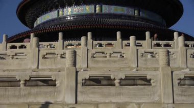 Çin-Eyl 08, Beijing.China'nın Kraliyet antik mimari cennette 2016:Temple. Taş parmaklıklar.