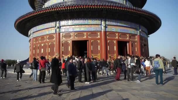 Κίνα-Σεπ 08, 2016:Temple του ουρανού σε Beijing.China της Βασιλικής αρχαία αρχιτεκτονική. Πέτρα κάγκελα. — Αρχείο Βίντεο