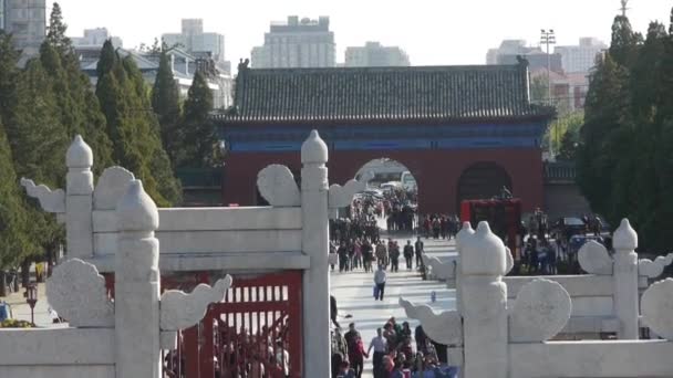 Kína-szeptember 08, 2016:Beijing istentisztelet oltár, kínai királyi ókori építészet. — Stock videók
