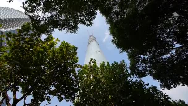 Shanghai Lujiazui Finanzzentrum & Wolkenkratzer. — Stockvideo