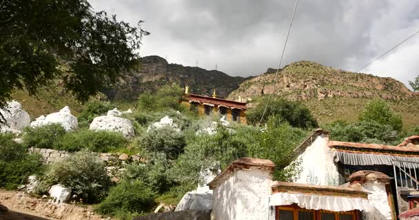 4k Lhasa Pabangka Tempel, Tibet. — Stockvideo