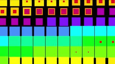 4 k vj kare neon ışık dizi matris arka plan ve küp büyük veri veritabanı zemin