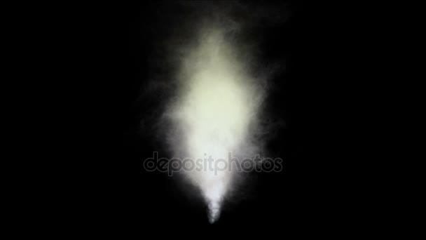 4k Névoa de fumaça de névoa, vapor de gás líquido de água, nebulosa plasma fogos de artifício nuvem partícula . — Vídeo de Stock