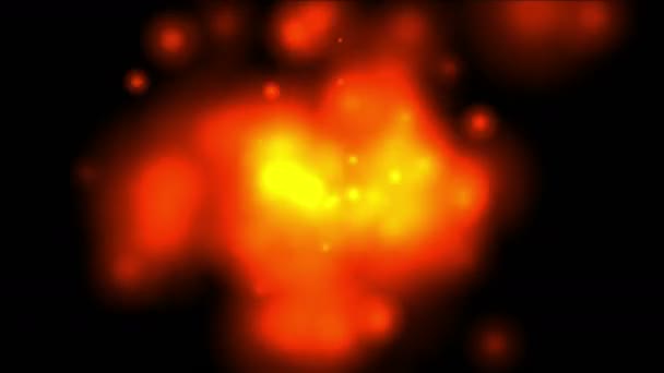4k Bubble вибух, полум'я вогню частинки, гаряче світло танення . — стокове відео