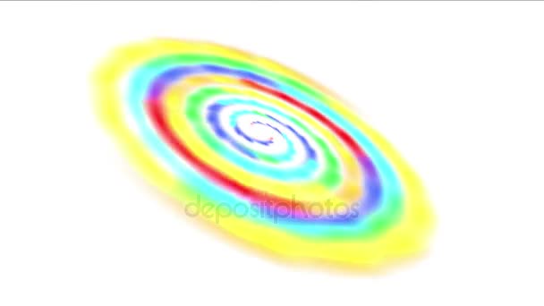 4k Rainbow galaxy space, swirl vortex universe, Milky Way, wormhole time tunnel . — Vídeo de Stock