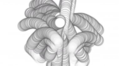 4 k soyut noktası ipi arka plan, canavar hayalet mikrop bakteri böcekler hattına.