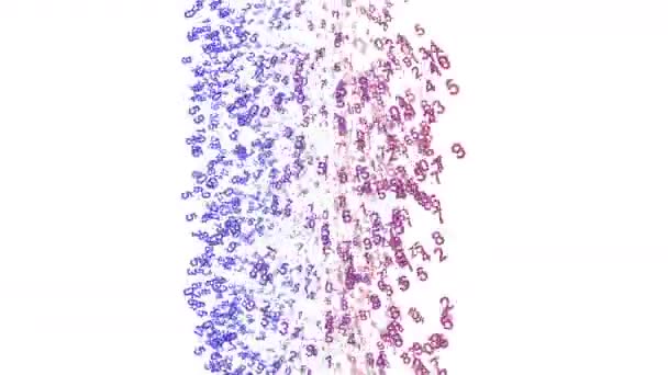 4 k デジタル マトリックス表示、番号、財務・技術データの背景の配列. — ストック動画