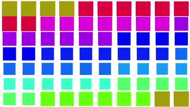 4k vj square neon light array matrix background & cubo big data database backdrop — Vídeo de Stock