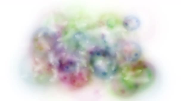 4k Abstract color bubble froth soap blister explosion background. — Stock Video