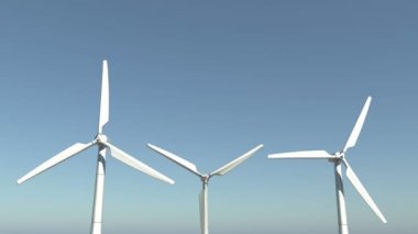4 k yel türbinleri temiz, yeşil Rüzgar enerjisi, yeni güç.