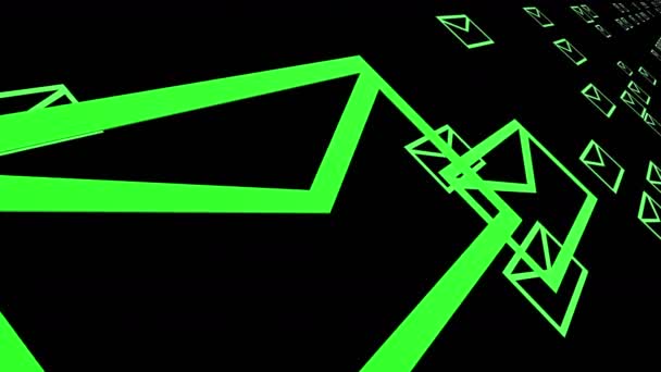 4k, fond de l'enveloppe E-mail, courrier volant, futur écran technique .