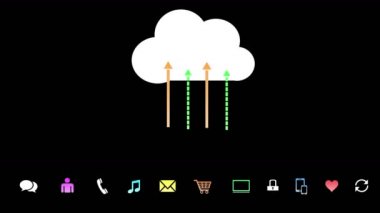 4k, bilgilendirici bulut, yükleme ve indirme ilerleme, web teknoloji güncelleme.