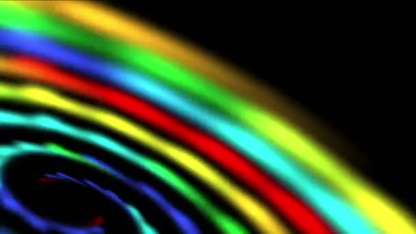 4 k Rainbow galaxie prostor, spirála vortex vesmíru, Mléčné dráhy, červí díry tunelu času. — Stock video