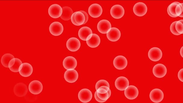 4k Fondo abstracto de los puntos del círculo que fluye, esporas de los pellets de la esfera del gen, datos celulares — Vídeos de Stock