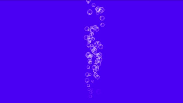 4 k blaren bubbels druppels onderwater, fontein kokend water vloeibare deeltjes. — Stockvideo