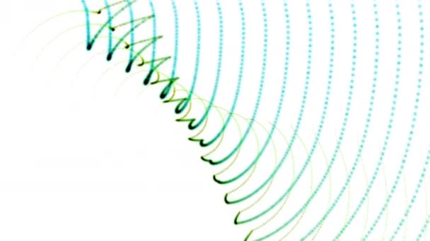 4k Abstrato surging weave point wave line background, música rhythm dots backdrop — Vídeo de Stock