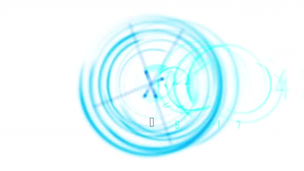 4 k 圈数字时钟 & 忙车轮、 贸易融资渠道、 数空间. — 图库视频影像
